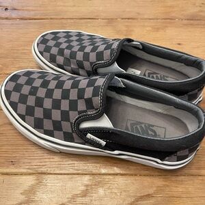Vans Classic Slip-On Platform Checkerboard Shoe.
